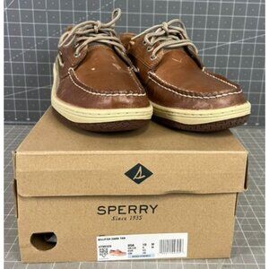 Sperry Billfish 3-Eye Boat Shoe Men's Casual Shoes Dark Tan Leather Sz. 10 M